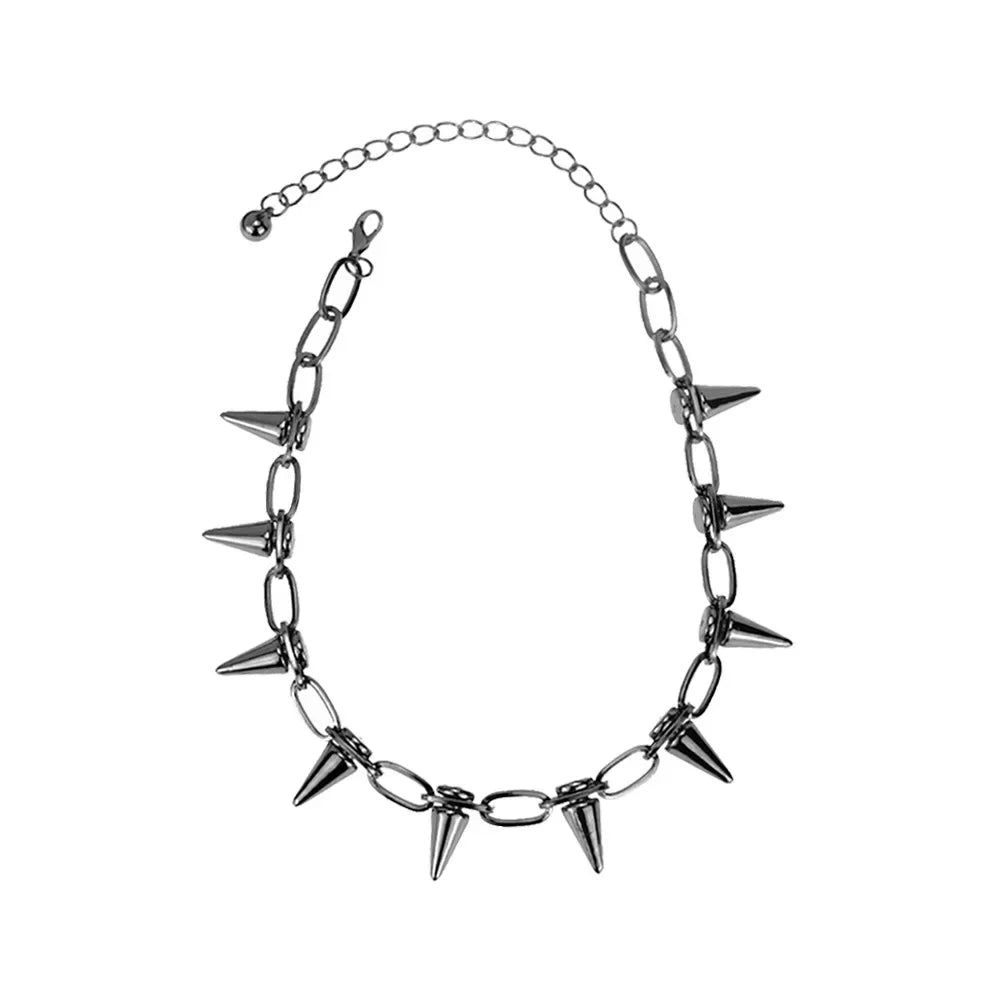 Punk spike chain Choker