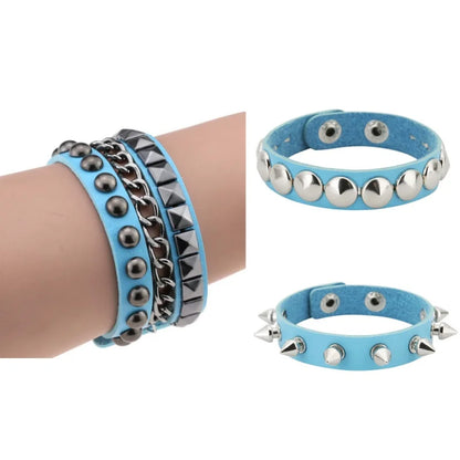 New 3PC Punk Bracelets