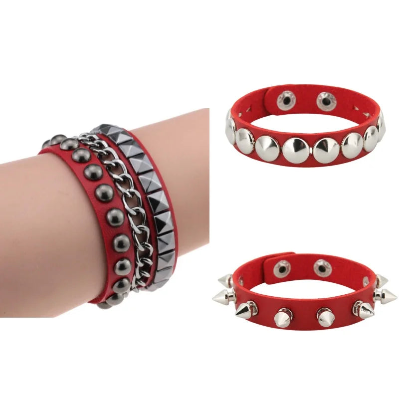 New 3PC Punk Bracelets