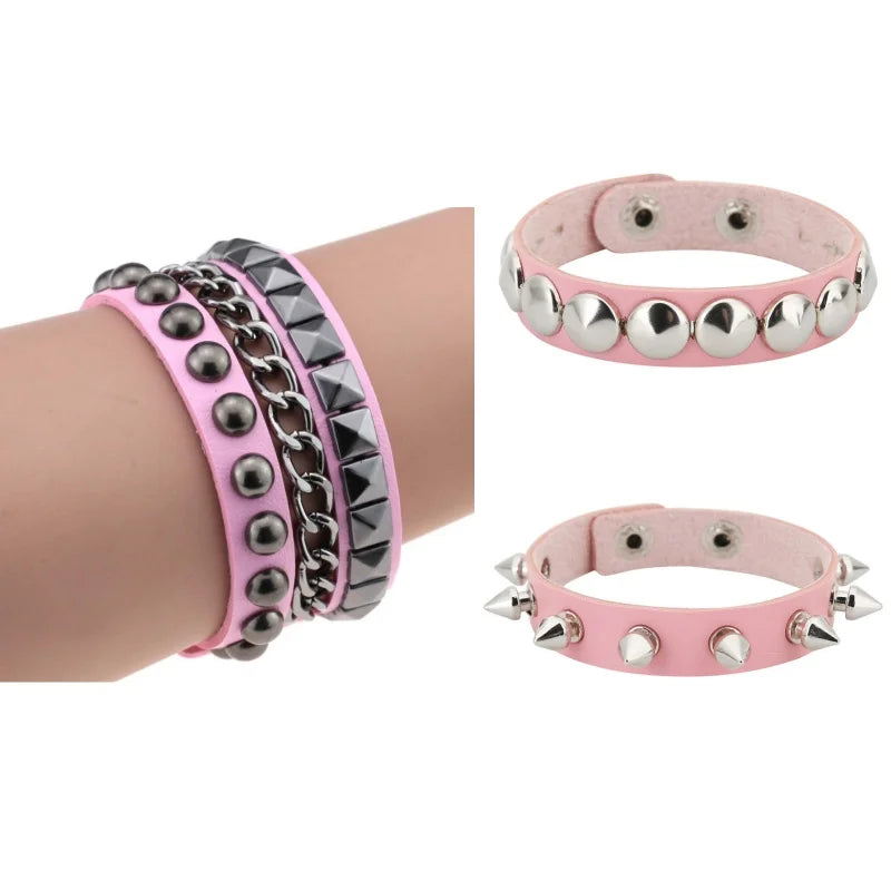 New 3PC Punk Bracelets