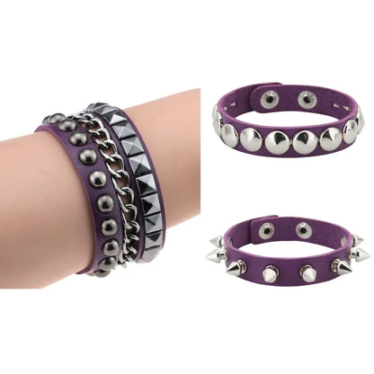 New 3PC Punk Bracelets